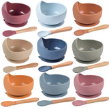 2 PCS/Set Silicone Baby Feeding Bowl
