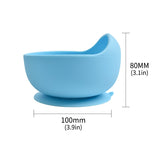 2 PCS/Set Silicone Baby Feeding Bowl