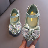 Leather Rhinestone  Princess   Shoes