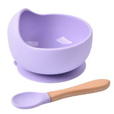 2 PCS/Set Silicone Baby Feeding Bowl