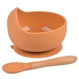 2 PCS/Set Silicone Baby Feeding Bowl