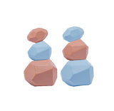 Wood Rainbow Stones Block  Toy