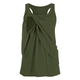 Maternity  Wrap Double Layer Sleeveless Blouse