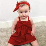 Newborn Bowknot Short Mini Dress