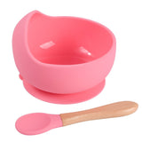 2 PCS/Set Silicone Baby Feeding Bowl