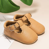 Stripe PU Leather Boy Girl Shoes