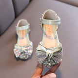 Leather Rhinestone  Princess   Shoes