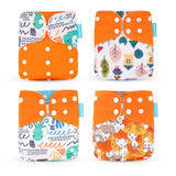 Baby Nappy 4pcs/set Diaper Cover
