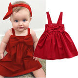 Newborn Bowknot Short Mini Dress
