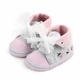 Floral Embroidered Soft  Girl Shoes