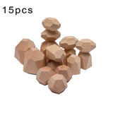 Wood Rainbow Stones Block  Toy