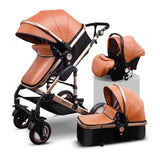 High View PU Leather Luxury Strollers