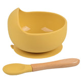 2 PCS/Set Silicone Baby Feeding Bowl