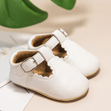 Stripe PU Leather Boy Girl Shoes