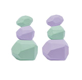 Wood Rainbow Stones Block  Toy