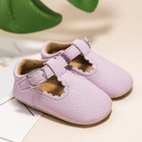 Stripe PU Leather Boy Girl Shoes