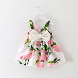 Lemon Print Newborn Infant Dresses