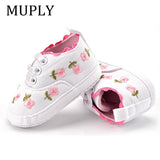 Floral Embroidered Soft  Girl Shoes