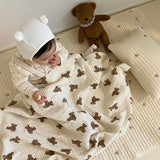 Bear Print Baby Blankets