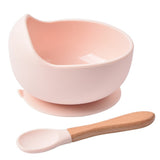 2 PCS/Set Silicone Baby Feeding Bowl