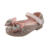 Leather Rhinestone  Princess   Shoes