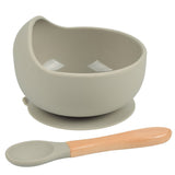 2 PCS/Set Silicone Baby Feeding Bowl