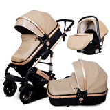 High View PU Leather Luxury Strollers