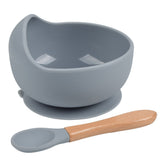 2 PCS/Set Silicone Baby Feeding Bowl