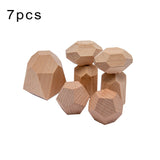 Wood Rainbow Stones Block  Toy