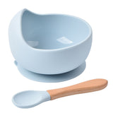 2 PCS/Set Silicone Baby Feeding Bowl