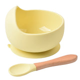 2 PCS/Set Silicone Baby Feeding Bowl