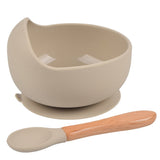 2 PCS/Set Silicone Baby Feeding Bowl