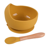 2 PCS/Set Silicone Baby Feeding Bowl