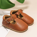 Stripe PU Leather Boy Girl Shoes