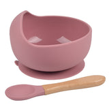2 PCS/Set Silicone Baby Feeding Bowl