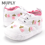 Floral Embroidered Soft  Girl Shoes