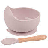 2 PCS/Set Silicone Baby Feeding Bowl