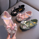Leather Rhinestone  Princess   Shoes