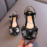 Leather Rhinestone  Princess   Shoes