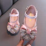 Leather Rhinestone  Princess   Shoes