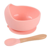 2 PCS/Set Silicone Baby Feeding Bowl