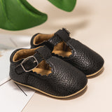 Stripe PU Leather Boy Girl Shoes