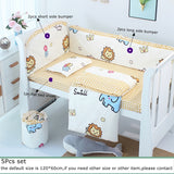 5 pcs Crib Bumper Bedding Set