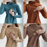 High-neck Breastfeeding Maternity Tops