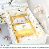 5 pcs Crib Bumper Bedding Set
