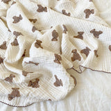 Bear Print Baby Blankets
