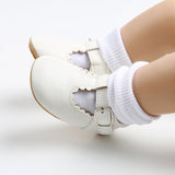 Stripe PU Leather Boy Girl Shoes