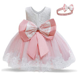 Baby Girls White Baptism Dress