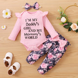 3 Pcs Baby Girl Outfit Set