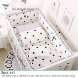 5 pcs Crib Bumper Bedding Set